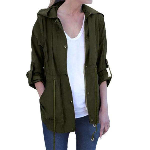 

chamsgend women ladies raincoat coat hooded sweatshirts gown hip hop hoodies fashion jacket long sleeves coats outwear 921, Tan;black