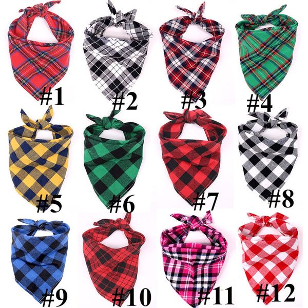 

pet clothing dog plaid scarfs neckerchief dogs pets triangular bandage collar cotton scottish saliva towels oversized triangle bibs e102801