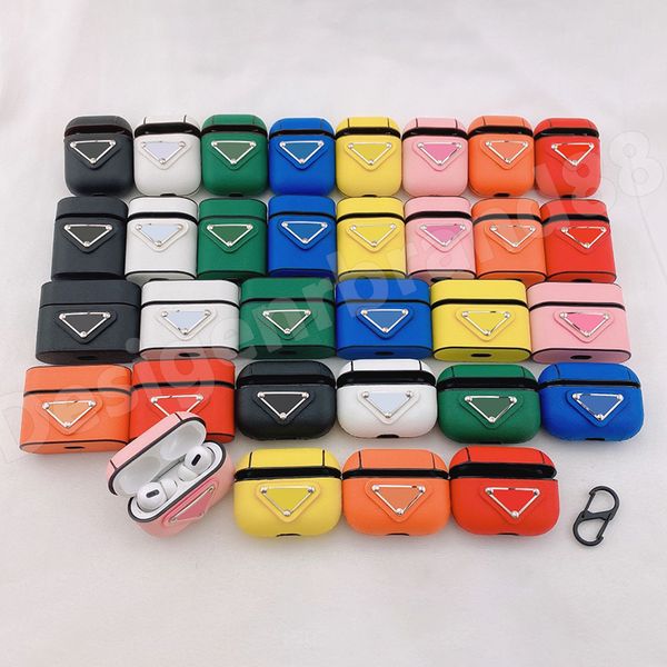 

luxury designer airpods cases headphone accessories for airpod pro 1 2 3 headset case high end fashion protection earphone package with key