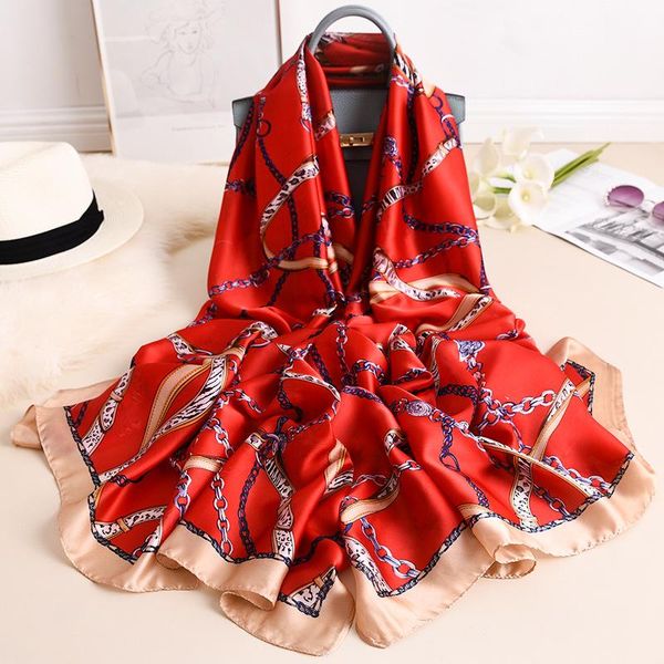 

2021 spring autumn real warm scarf women shawl fashion silk scarves soft printed headscarf chiffon hijab blanket, Blue;gray