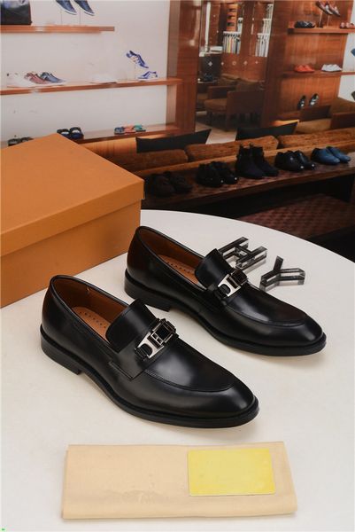 

men derby shoes pu leather platform thick sole luxury men dress shoes formal interview business shoes gentleman footwear, Black