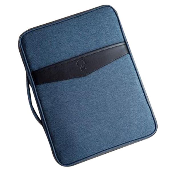 

business multifunctional a4 document bags portable waterproof oxford cloth filing products storage bag for notebooks pens(dark b