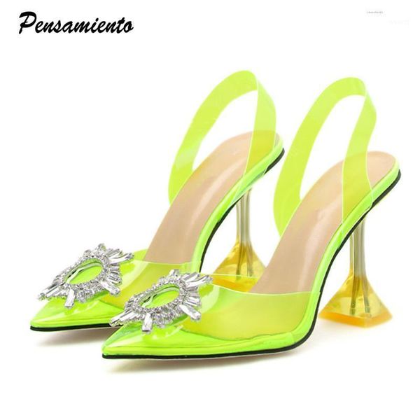 

dress shoes star style women pumps transparent crystal cup heeled summer woman elegant pointed toe high heels party prom sandals1, Black