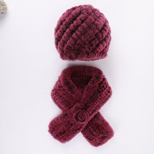 

hats, scarves & gloves sets women real rex fur hat scarf warm winter knitted lady cap muffler h5, Blue;gray