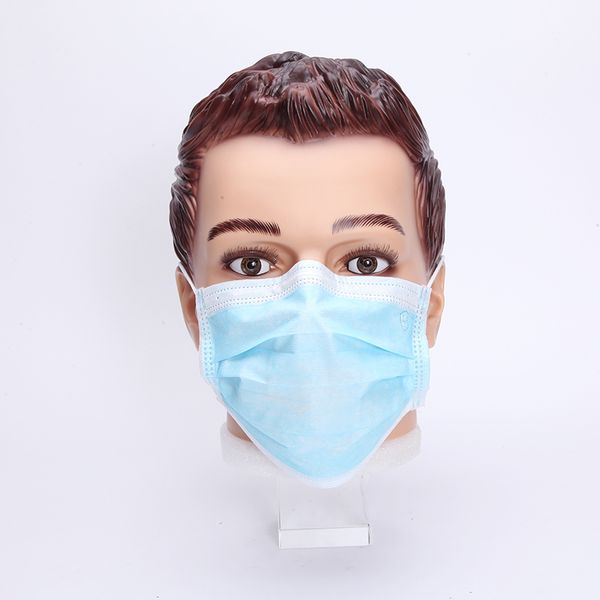 

good 3ply earloop disposable face mask protection melt-blown fabric manufacturer