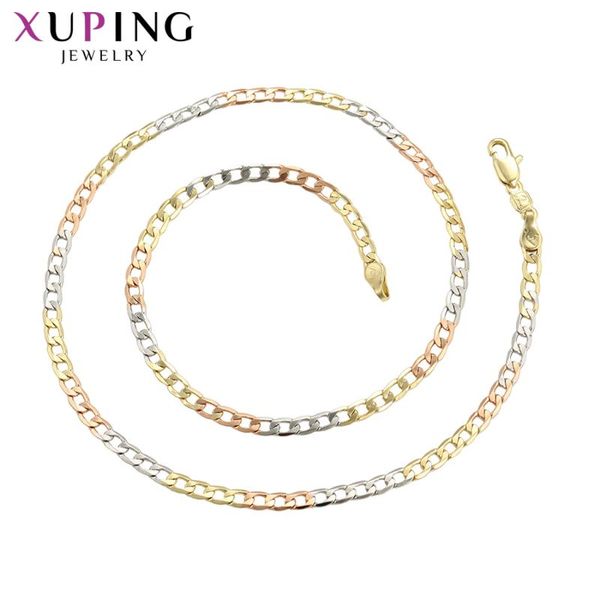 

xuping simple fashion necklace long necklace chain women men christmas jewelry gift s112,3-44743, Silver
