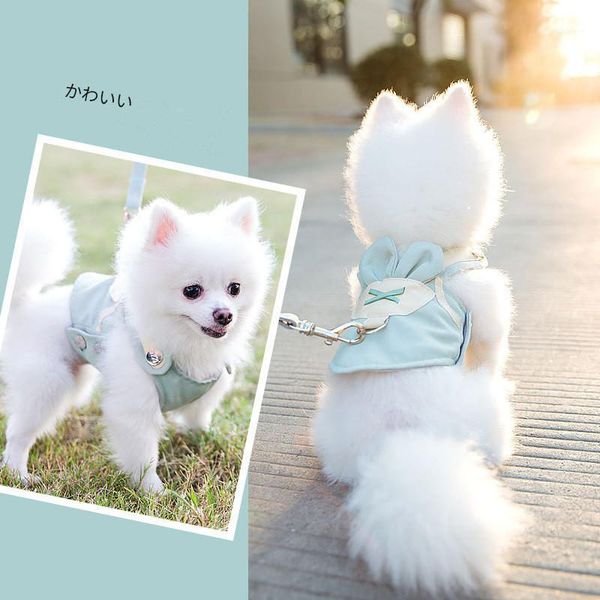 

cute pet dog harness chest strap leash-harness set vest for cat dog vest-style leash pet chest harness for small medium1