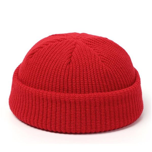 

knitted hats for women skullcap men beanie hat winter retro brimless baggy melon cap cuff docker fisherman beanies hats jllavx