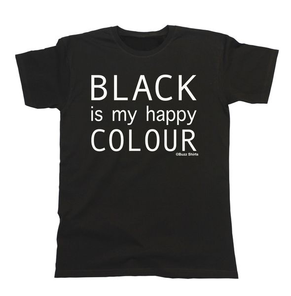 

black is my happy colour funny gift by summer short sleeves fashion loose plus size sport hooded sweatshirt hoodie t shirt