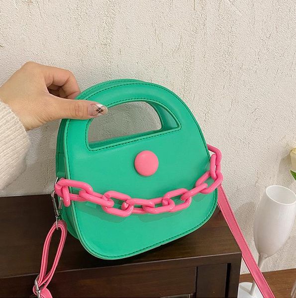 

acrylic contrast color chain women's bag handbag spring personality shoulder fashion messenger bags