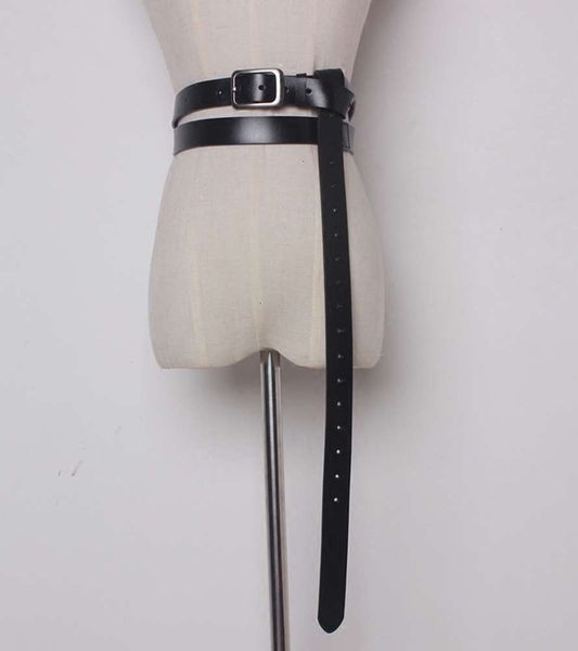 

simple cow leather double circle belt, wide waist cover, black knot decorative belt and dress, Black;brown