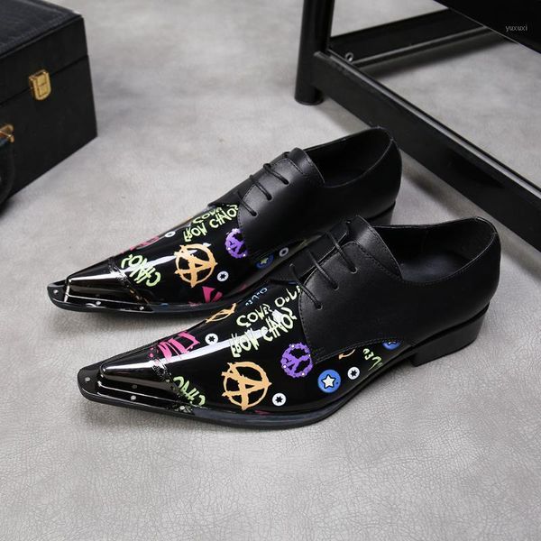 

dress shoes men metal pointed toe party formal fashion business suit gifts for men1, Black