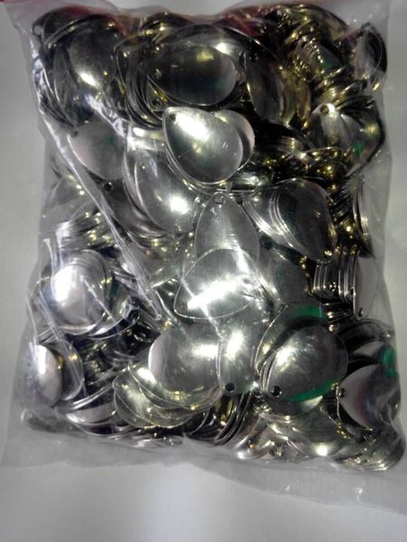 

100pcs lure blade spoon spinner with u shape link lure diy accessories