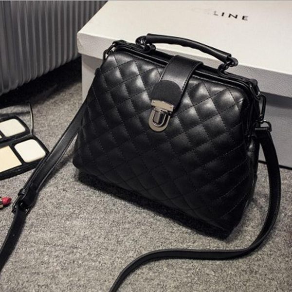 

2020 new women's handbags fashion style diamond check shoulder pu leather bm-805