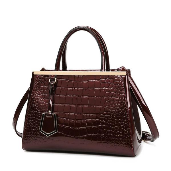

women genuine leather handbag fashionable crocodile pattern real leather shoulder bag classical tote crossbody bag 2021 c1462