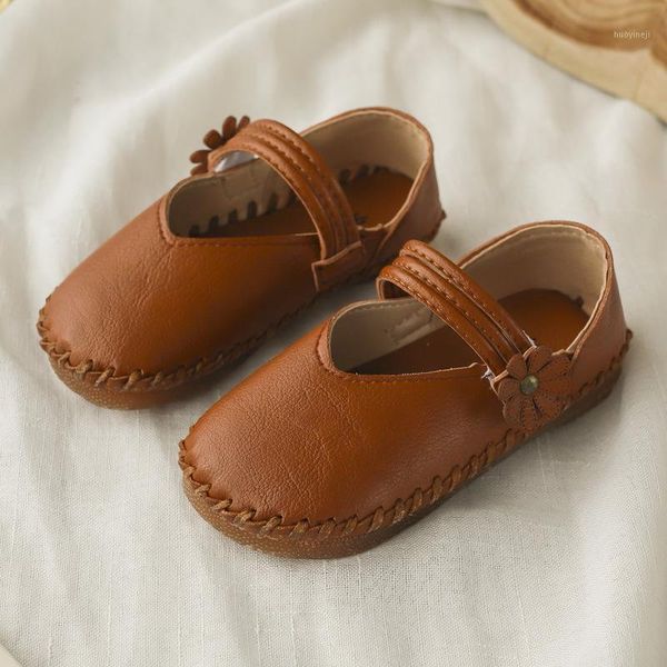

flat shoes 2021 toddler girl children' princess leather soft-soled tide for girls chd202111, Black;grey