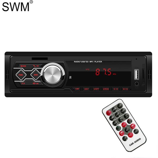 

swm car radio for car autoestereo radio pantalla 12v bluetooth multimedia mp3 player fm tf aux eq sound effect stereo