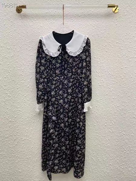 

2021 floral romantic long dresses spring elegant holiday new arrival dressed up ladies'silk rqv6, Black;gray