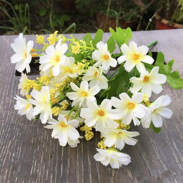 

decorative flowers & wreaths vivid a bouquet 7 branch 28 heads cute silk daisy artificial flower wedding home decoration