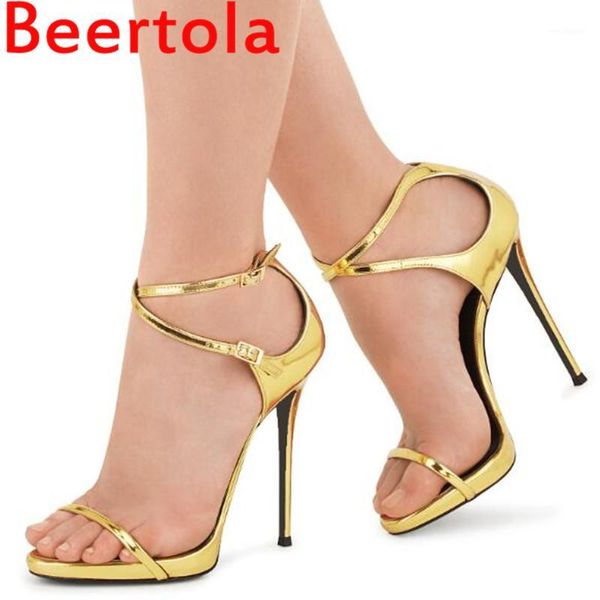 

2020 rome high heels women sandals elegant shoes women ankle straps buckle hollow stiletto runway sandals zapatillas mujer1, Black