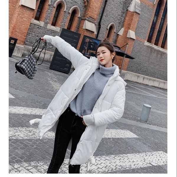 

hiver femme mode chaud vtements fermeture clair manches longues chapeau long hiver veste femmes coton-rembourr chaud pa 201225, Black