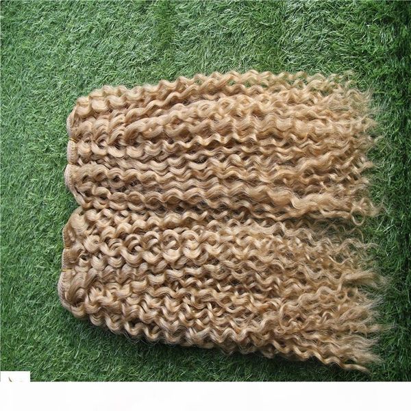 

#60 platinum color kinky curly hair bundles 100% human hair weave bundles 10-30 inchs indian virgin double weft hair extensions, Black