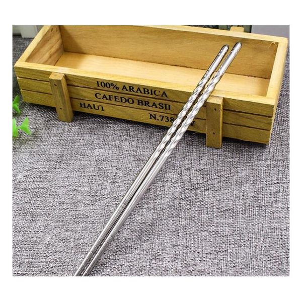 

500 pairs\pack stainless steel chopsticks anti-skip thread style du wmtydq fivegarden