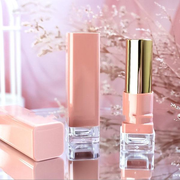

storage bottles & jars milk pink empty lip tubes square lipstick tube diy 12.1mm lipgloss blam gloss1