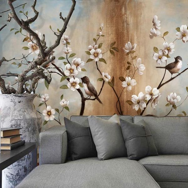 

customize any size 3d wallpaper mural stereoscopic relief flower tree living room bedroom tv background wall decoration mural