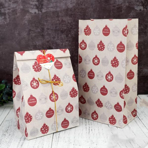 

stobag 10pcs christmas paper bag storage happy new year gift candy chocolate packaging hat baking cookies decoration party snack bbynpk
