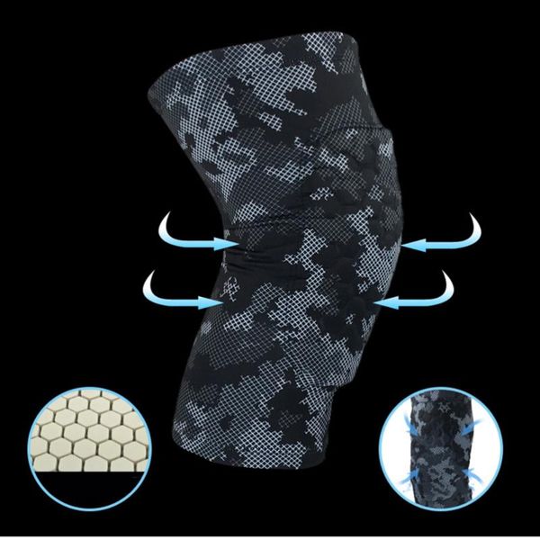 

elbow & knee pads 1 pair of honeycomb anti-collision sports brace protective sleeve guard gear support breathable protector for outdoor, Black;gray