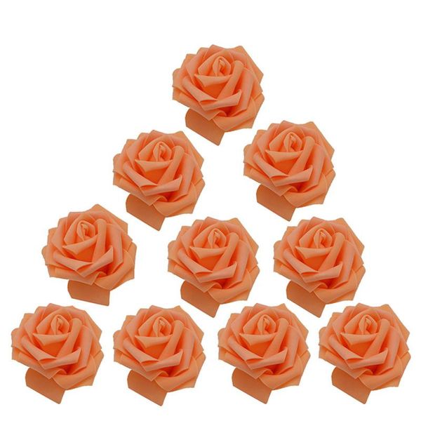 

30шт искусственный 8см пенополиэтилен rose flower heads свадебный букет party главная декоративные венок diy цветок шарика свадебные украшен