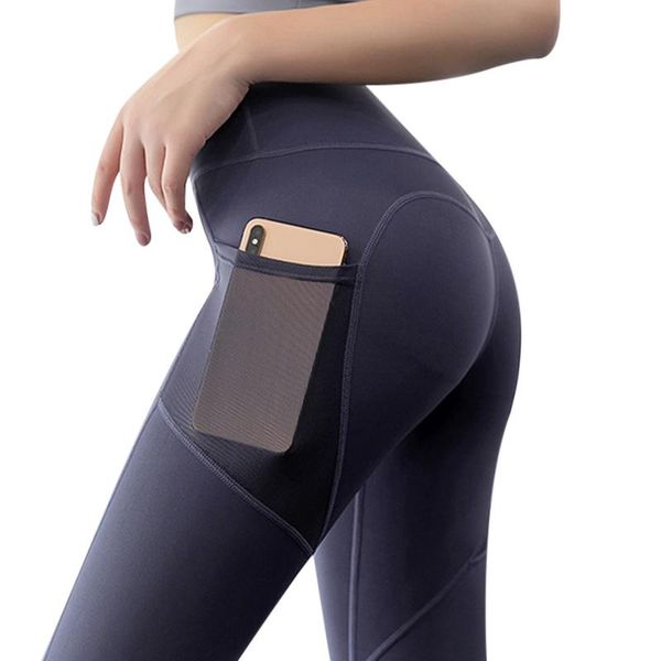 

yoga pants sport seamless women with pocket gym running training leggins push up high waist leggings women fitness, White;red