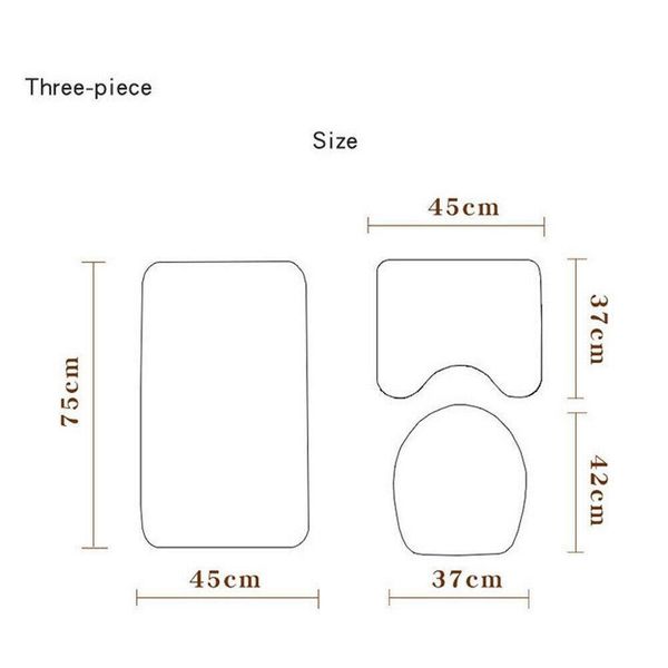 

4pcs/set bathroom polyester shower curtain non slip toilet cov qylzks wphome