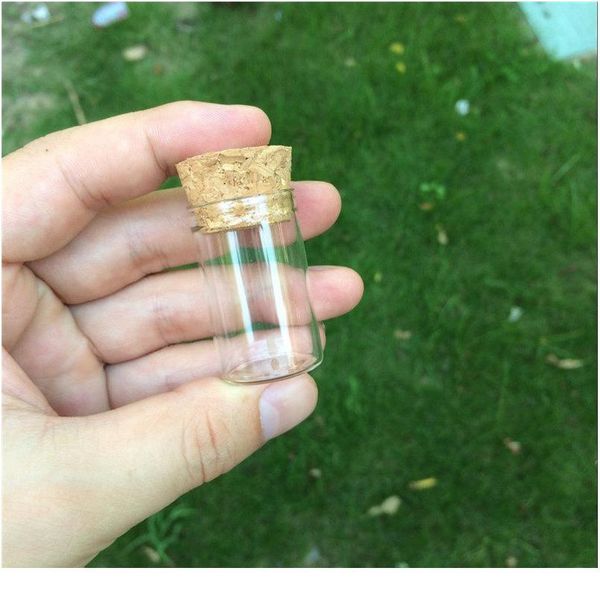 

10ml empty glass test tube bottles with cork ser transparent clear vials jars food spice bottles 100pcs bbycai