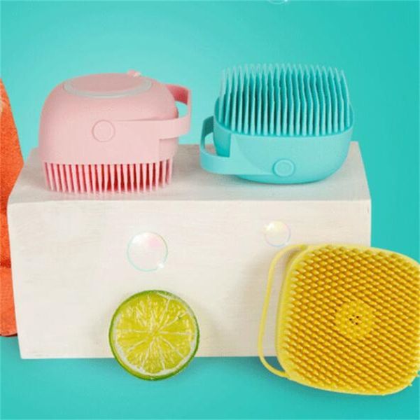 

silicone head massage brush body shampoo scalp massage brush comb hair washing comb shower foot scrubber brush bathroom supplies 55 p2