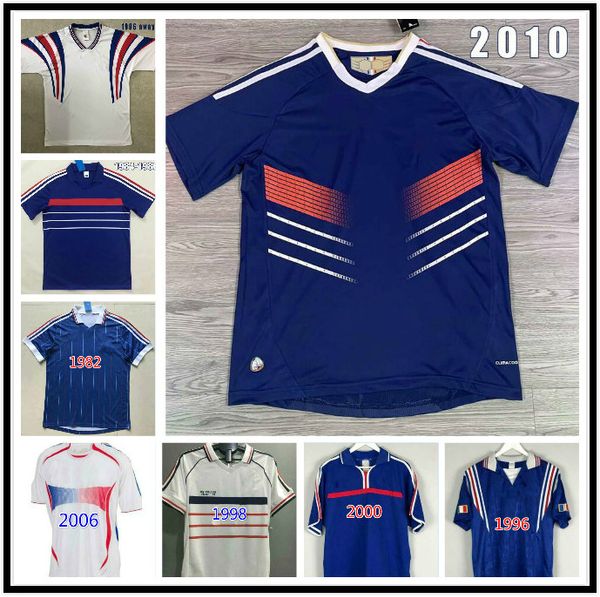 

1982 1984 1996 1998 retro version soccer jersey 96 98 02 04 06 10 zidane henry maillot de foot soccer shirt 2000 trezeguet football uniform, Black;yellow