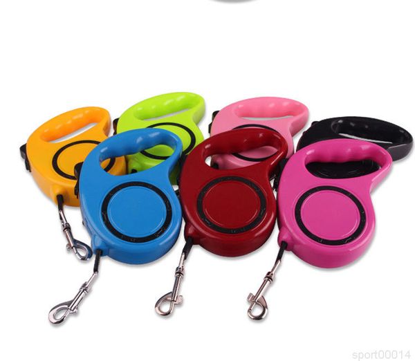 

3m retractable dog leashes walking training extending traction rope with handle pet leash for small medium dogs
