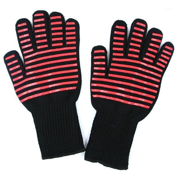 

anti-scalding high temperature resistance gloves insulation oven bbq mitts1