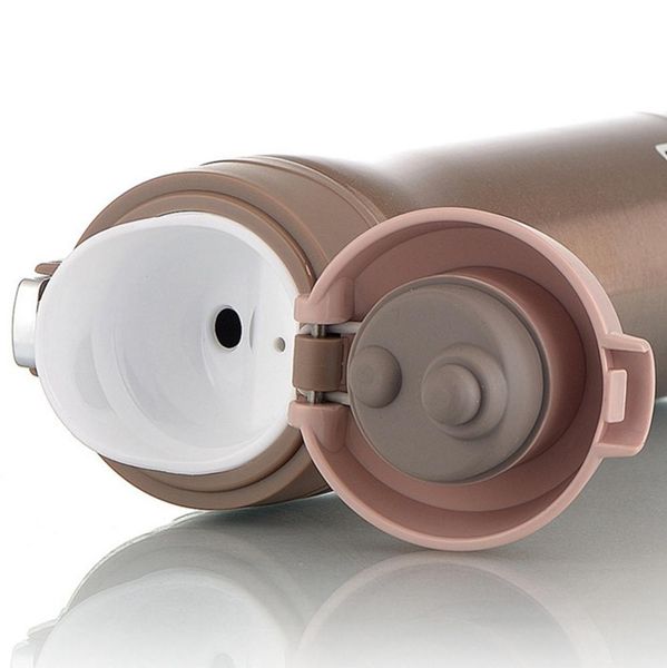 

350 мл / 450 мл нержавеющая сталь двойная стена изолированный термос кубок вакуумная колба кофе кружка путешествия питья бутылка домашнего о