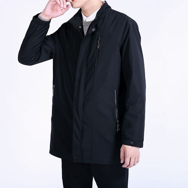 

2021 new autumn jacket windbreaker black coats tall men plus size -5xl 6xl avcl, Tan;black
