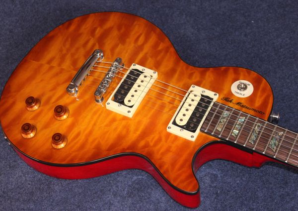 

electric guitar g custom guitar rosewood fingerboard flamed maple wood abr bridge