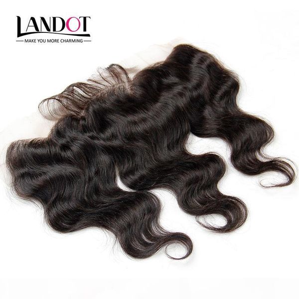 

grade 8a peruvian lace frontal closure body wave wavy size 13*4 full lace frontal 100% unprocessed virgin human hair closures natural black, Black;brown