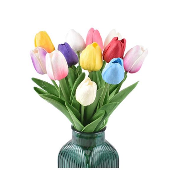 

10pcs real touch artificial flowers tulips flower bouquet bridal decorate flowers for wedding garden decoration ho bbybfe