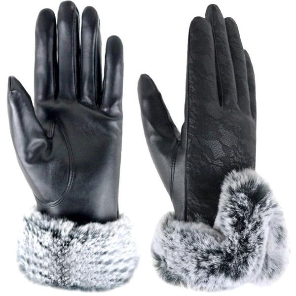 

winter velvet gloves warm touch screen riding windproof internal plush warm catch outdoor cycling women gloves, Blue;gray