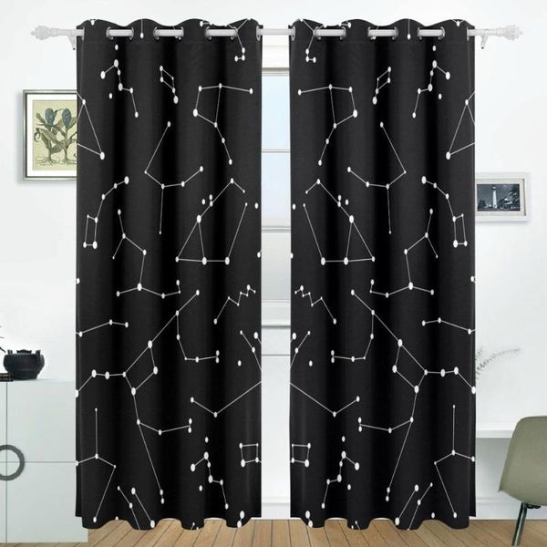 

curtain & drapes constellations curtains panels darkening blackout grommet room divider for patio window sliding glass door 55x84 inches1
