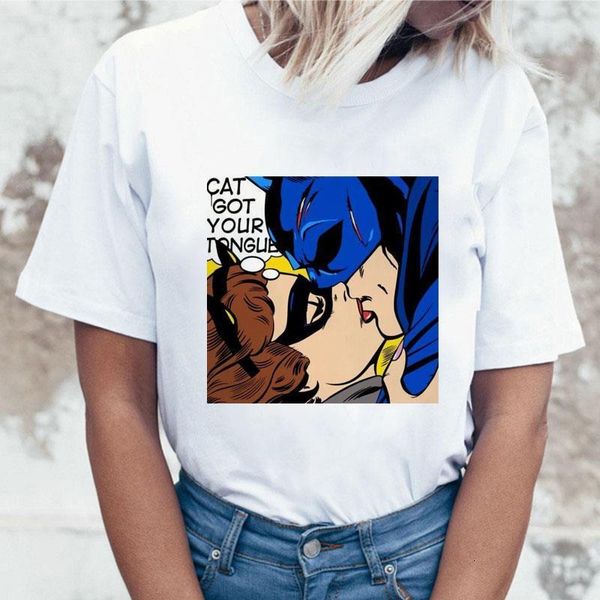 

new women t shirt cute cartoon print vintage tshirt fashion t-shirt harajuku summer short sleeves femme tee shirts, White