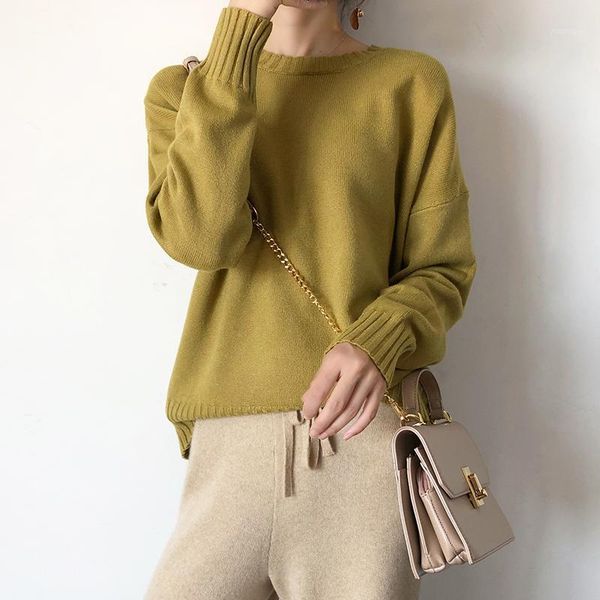 

2020 autumn new and winter sweater women round neck pullover women knitted sweater slim fit cashmere fashion sweaters1, White;black