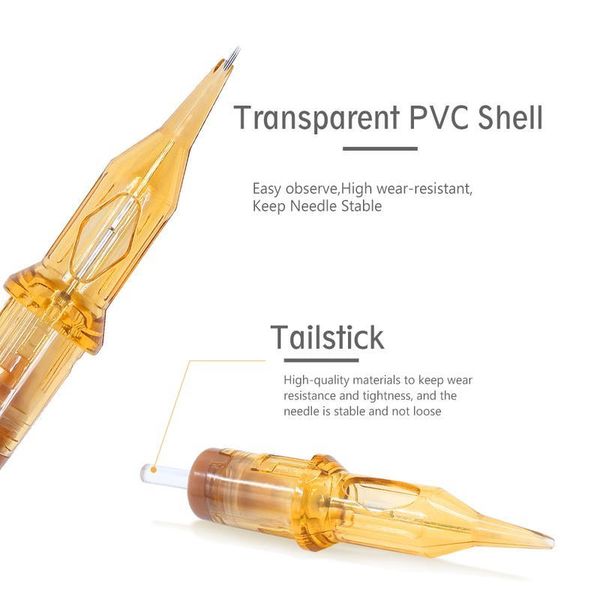 

20pcs/lot cartridge tattoo needles rl rs rm m1 disposable sterilized safety tattoo needle for cartridge machin jllzhh