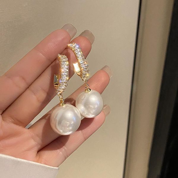 

dangle & chandelier fashion pearl hoop chain cherry butterfly heart earrings earings jewelry 2021 for women oorbellen voor vrouwen, Silver